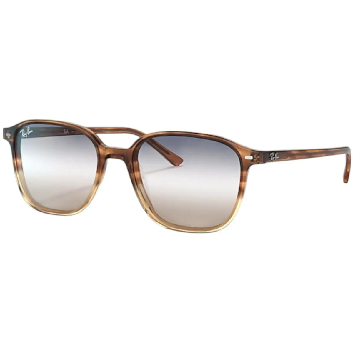 Ray-ban Adult Leonard Bi-gradient Polished Tortoise/brown Blue 51mm Sunglasses - Polished Tortoise/Brown Blue, Frame: Brown, Lens: Blue
