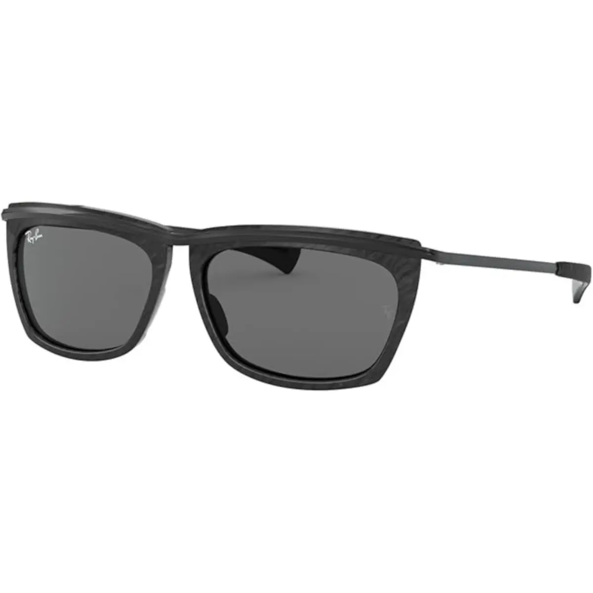 Ray-ban Adult Olympian II Polished Black/dark Grey 56mm Sunglasses - Polished Black/Dark Grey, Frame: Black, Lens: Grey