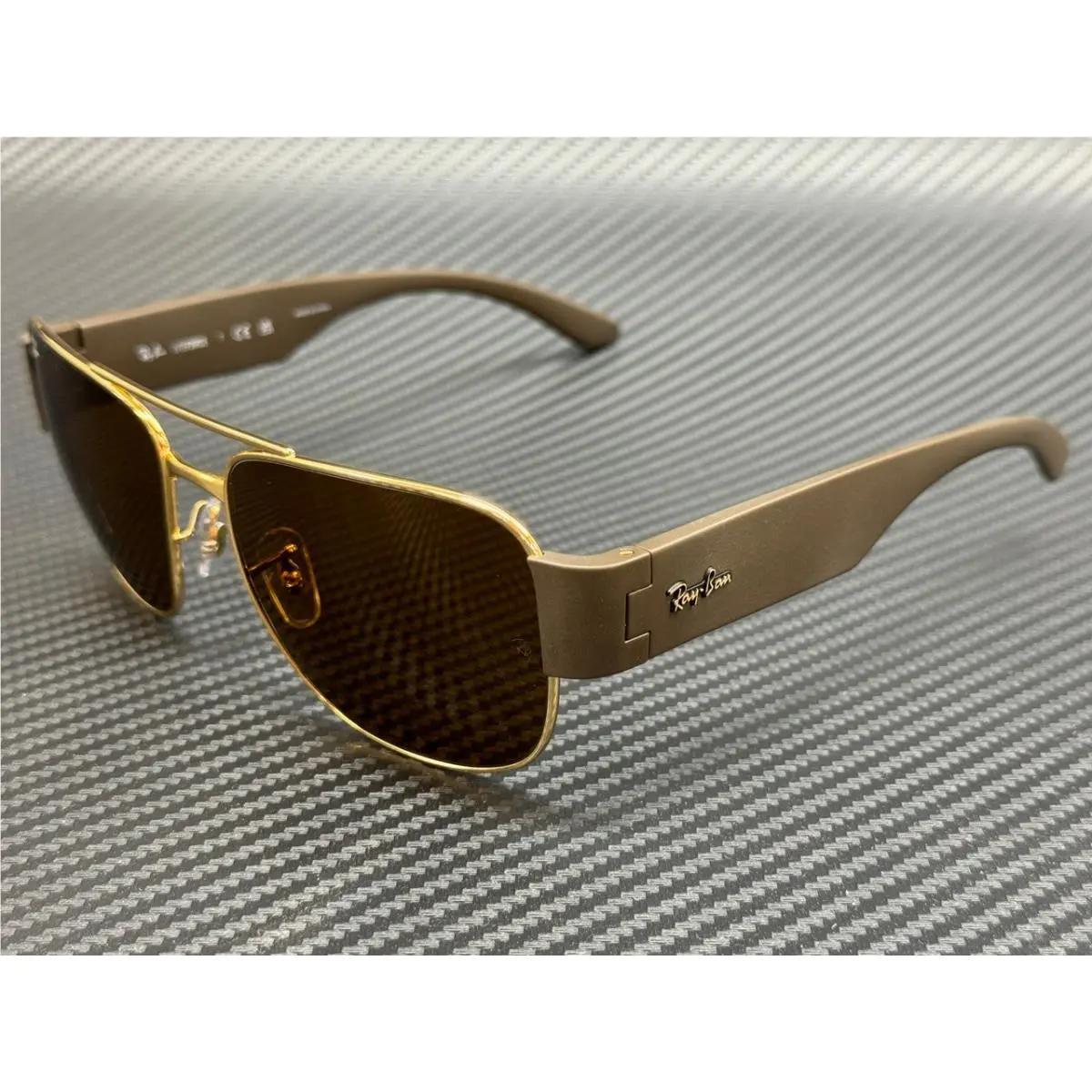 Ray Ban RB3756 001 33 Arista Gold Brown Unisex 59 mm Sunglasses