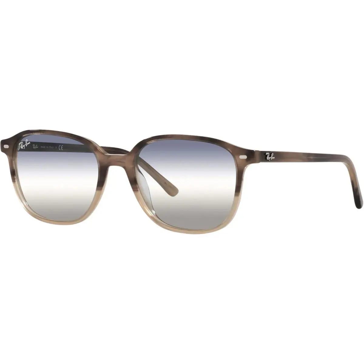 Ray-ban Adult Leonard Bi-gradient Brown Havana/blue/grey 53mm Sunglasses - Polished Brown Havana/Blue/Grey, Frame: Brown, Lens: Grey