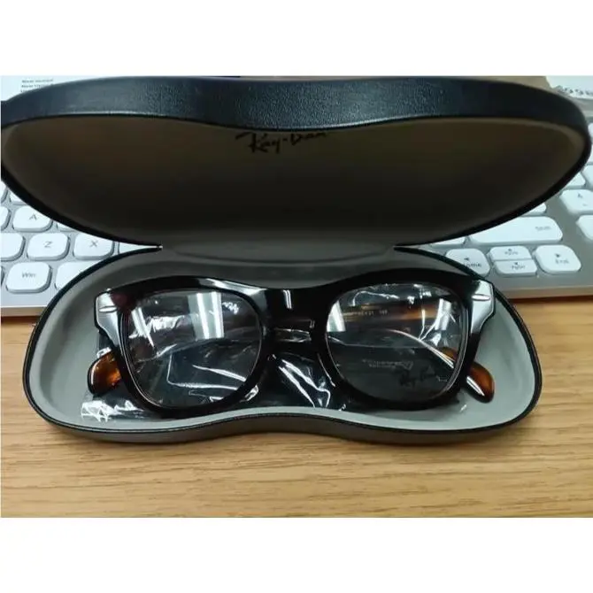 Ray Ban Striped Havana Eye Glasses