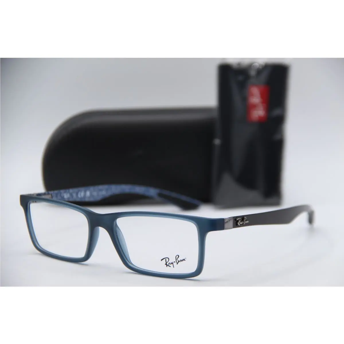 Ray-ban RB 8901 5262 Blue Carbon Fiber Frames Eyeglasses 55-17