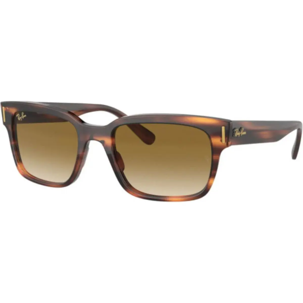 Ray-ban Adult Jeffrey Striped Havana/light Brown Gradient 53mm Sunglasses - Polished Striped Havana/Light Brown Gradient, Frame: Brown, Lens: Brown