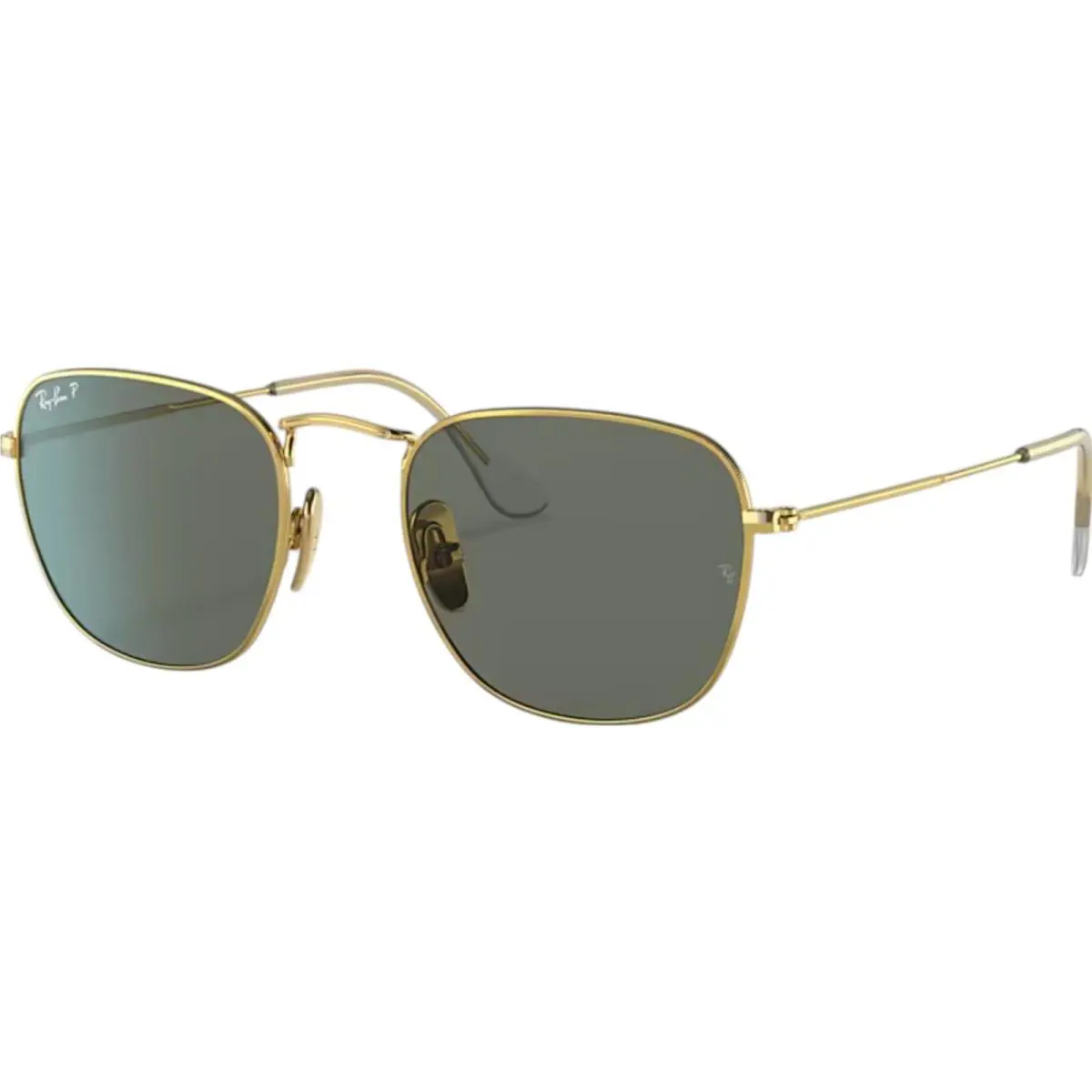 Ray-ban Adult Frank Titanium Polarized Polished Gold/G-15 Green 48mm Sunglasses - Polished Gold/G-15 Green, Frame: Gold, Lens: Green
