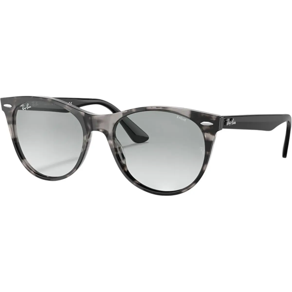 Ray-ban Adult Wayfarer II Classic Polished Grey Havana/blue 55mm Sunglasses - Polished Grey Havana/Photochromic Azure Gradient Blue, Frame: Black, Lens: Blue