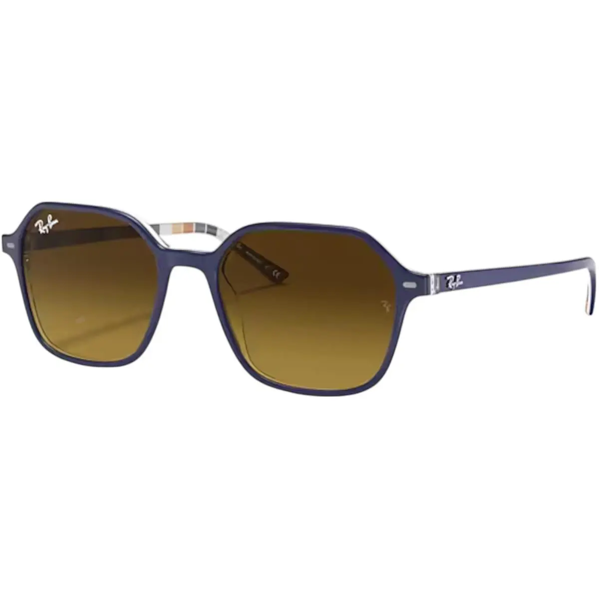 Ray-ban Adult John Polished Blue/brown Gradient Dark Brown 53mm Sunglasses