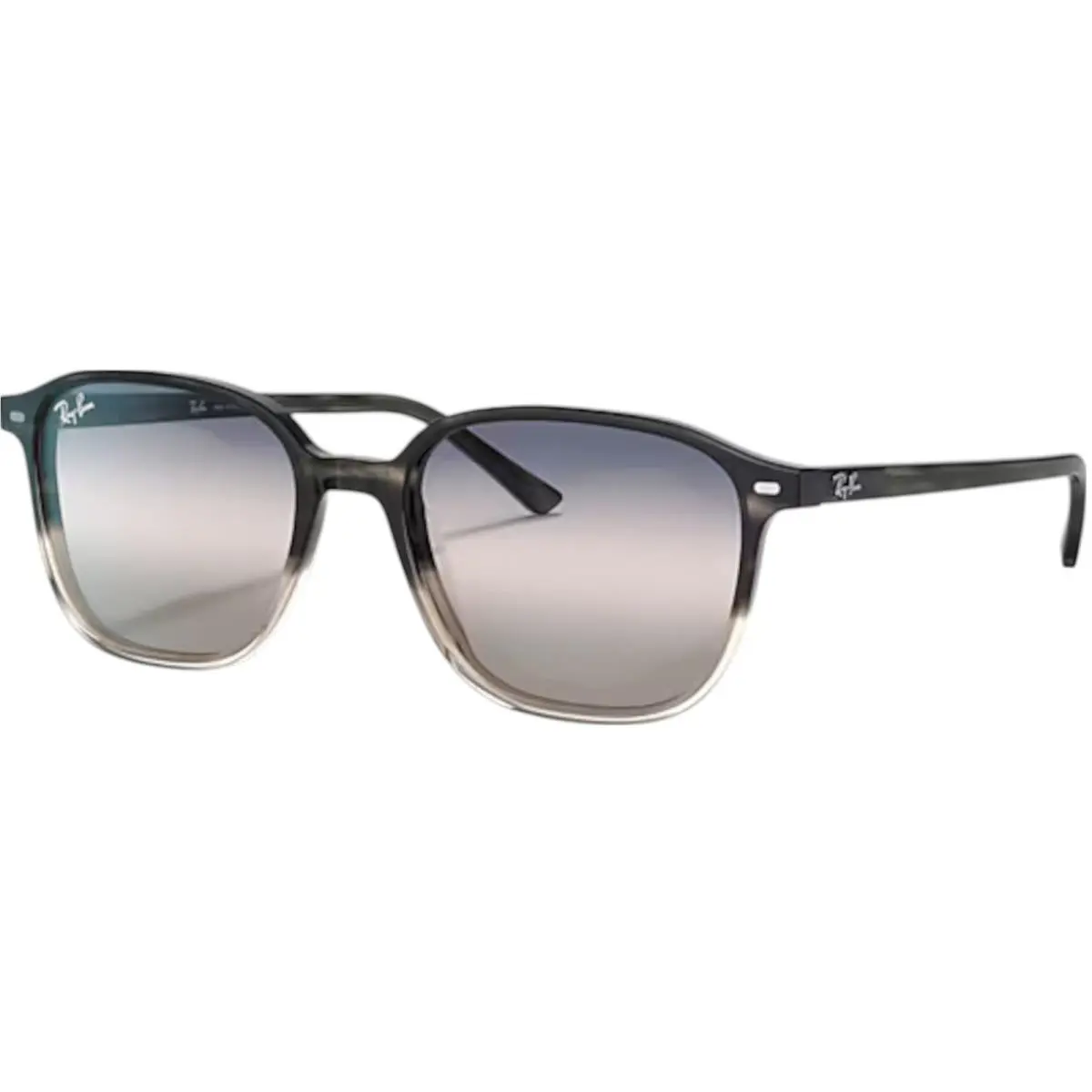 Ray-ban Adult Leonard Bi-gradient Polished Grey Havana/blue/pink 53mm Sunglasses - Polished Grey Havana/Blue/Pink, Frame: Grey, Lens: Blue