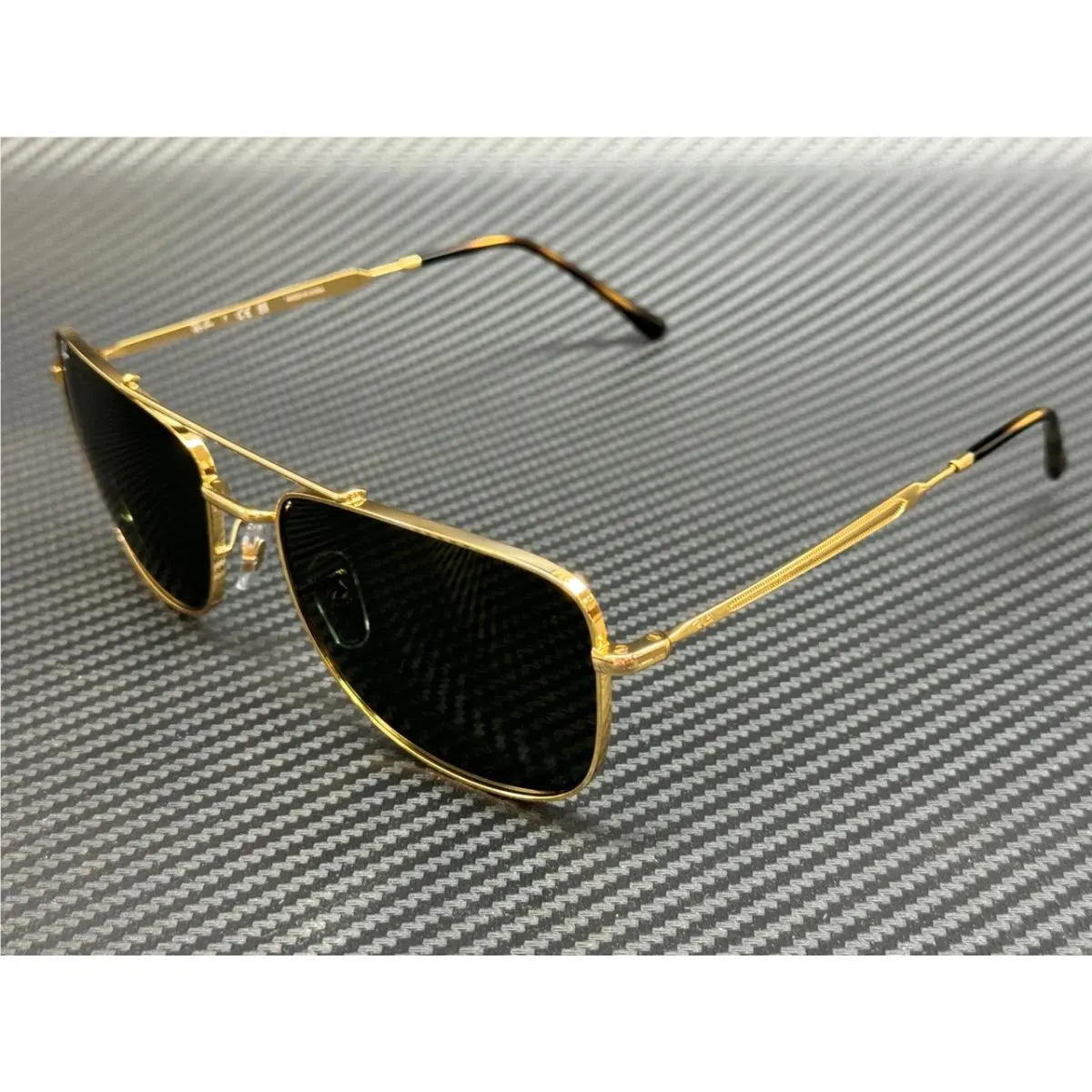 Ray Ban RB3755 001 31 Arista Gold Green Unisex 62 mm Sunglasses