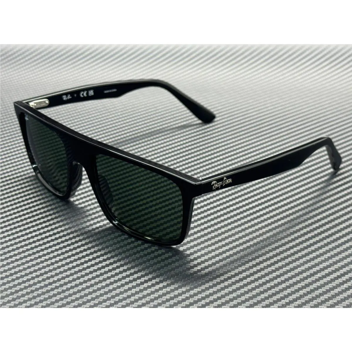 Ray Ban RB2222 901 31 Black Green Unisex 57 mm Sunglasses