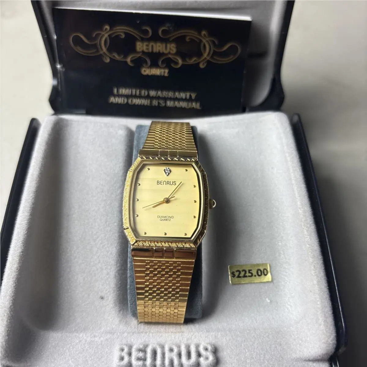 Vrg Rare  Quartz Gold Tone Ladies Watch Working Condition by Benrus