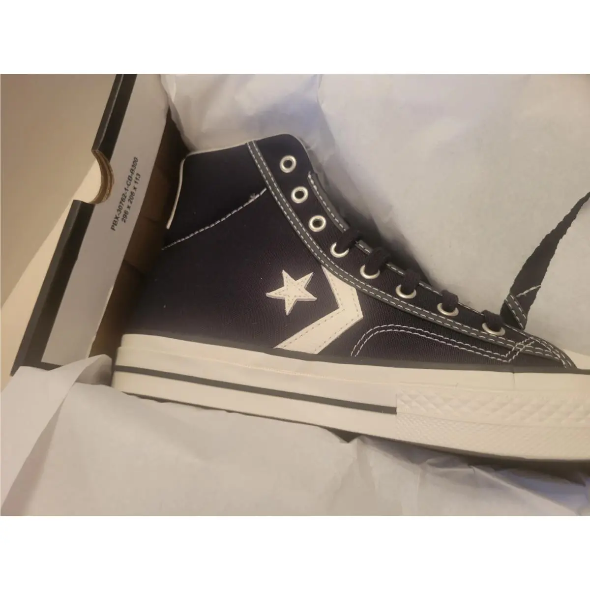 Converse Star Player 76 HI - Leather Vintage White/black A10516C Man`s 8.5