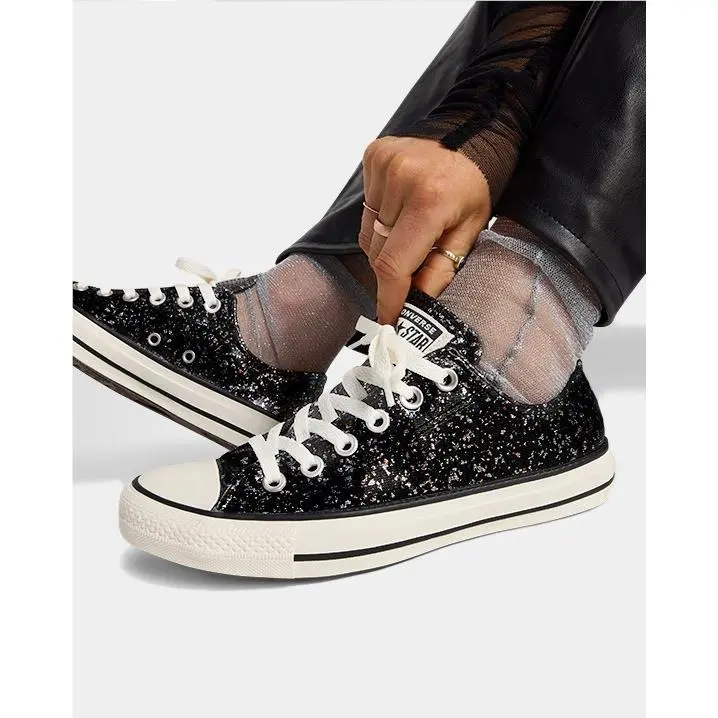Converse shoes - Glitter Orchid Abyss/Egret/Black - A11138C 2