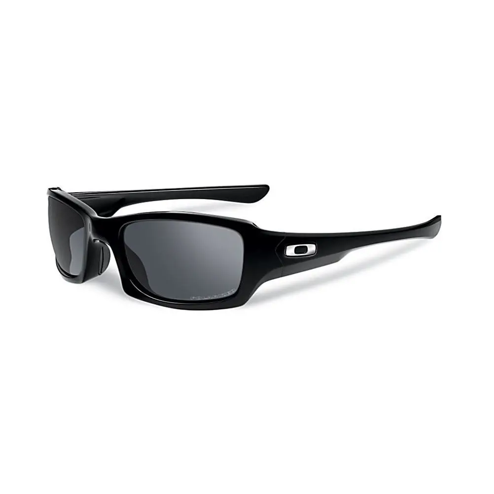 Oakley Polarized Fives Squared Sunglasses - Polished Black w / Black Iridim - Polished Black/Black Iridium Polarized, lens__map: Black