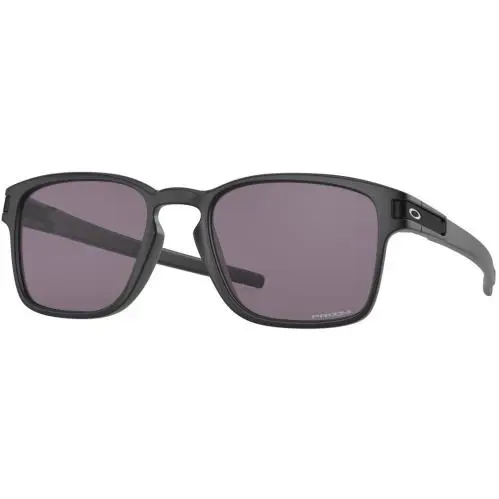Oakley 0Oo9358 Latch Sq A Rectangle Sunglasses - Matte Black / Prizm Grey - Matte Black/Prizm Grey, lens__map: Grey