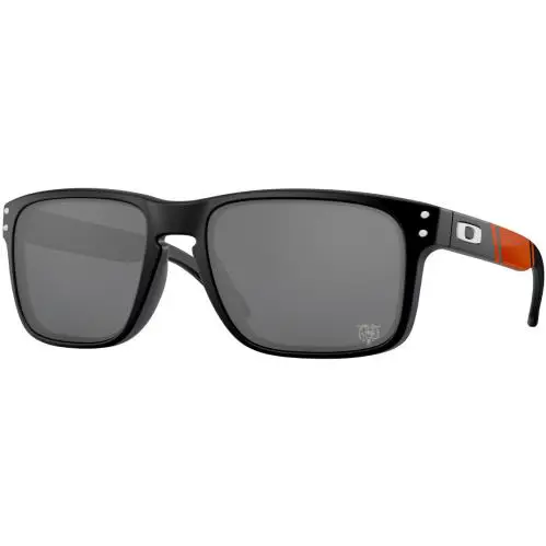 Oakley Mens Holbrook Sunglasses - Chi Matte Black / Prizm Black - Matte Black/Red/Prizm Black Chicago Bears, lens__map: Black