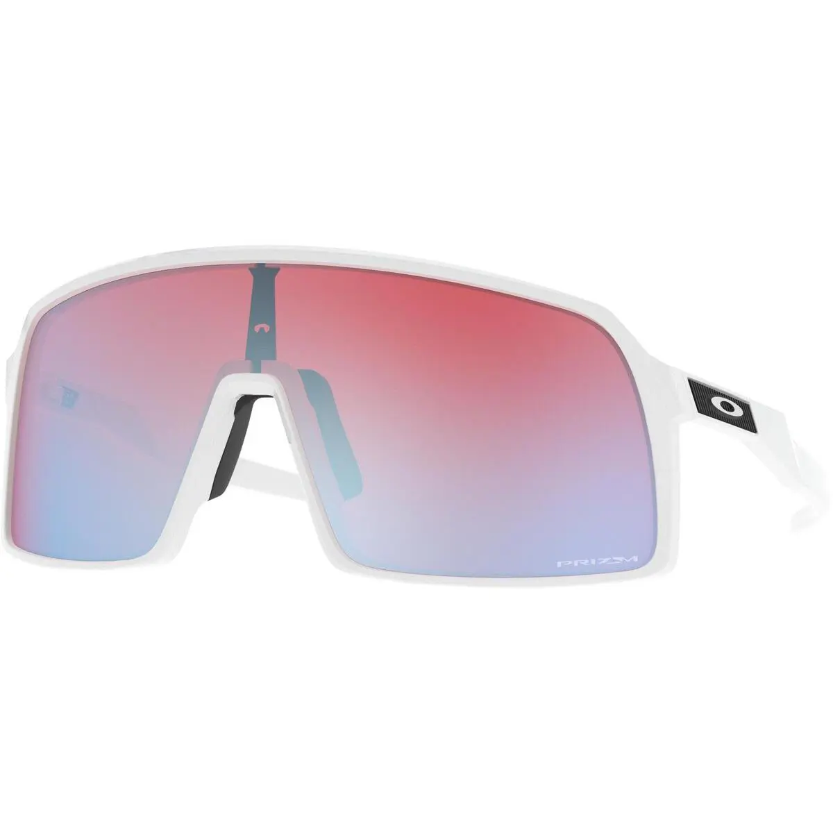 Oakley Mens Sutro Sunglasses - Polished White / Prizm Black - Polished White/Prizm Snow Sapphire Iridium, lens__map: Blue