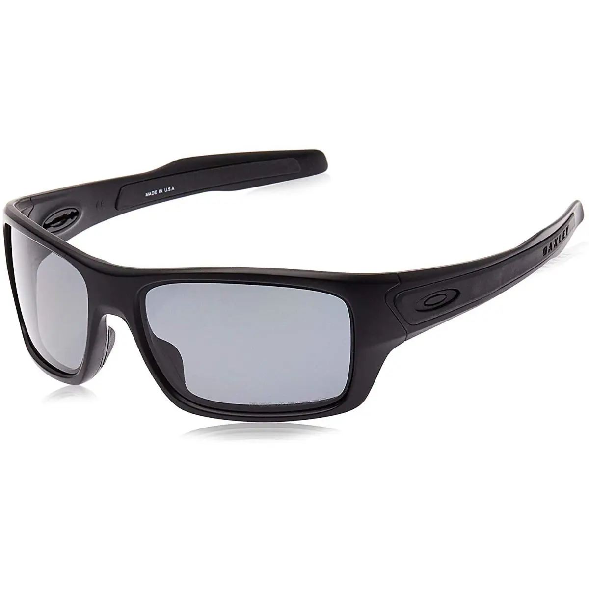 Oakley Mens Turbine Sunglasses - Matte Black / Grey Polarized - Matte Black/Grey Polarized, lens__map: Grey