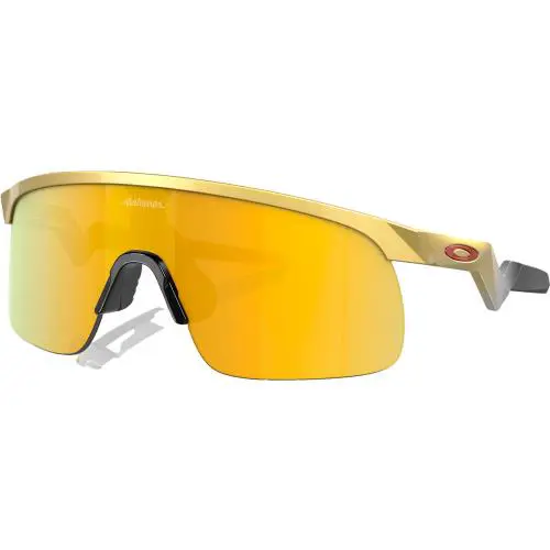 Oakley Unisex 0Oj9010 Resistor Sunglasses - Olympic Gold / Prizm 24K - Patrick Mahomes II Olympic Gold/Prizm 24k, lens__map: Gold