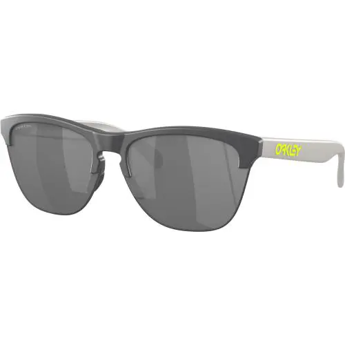 Oakley Frogskins Lite Sunglasses - Matte Dark Grey / Prizm Black - Matte White, lens__map: Black