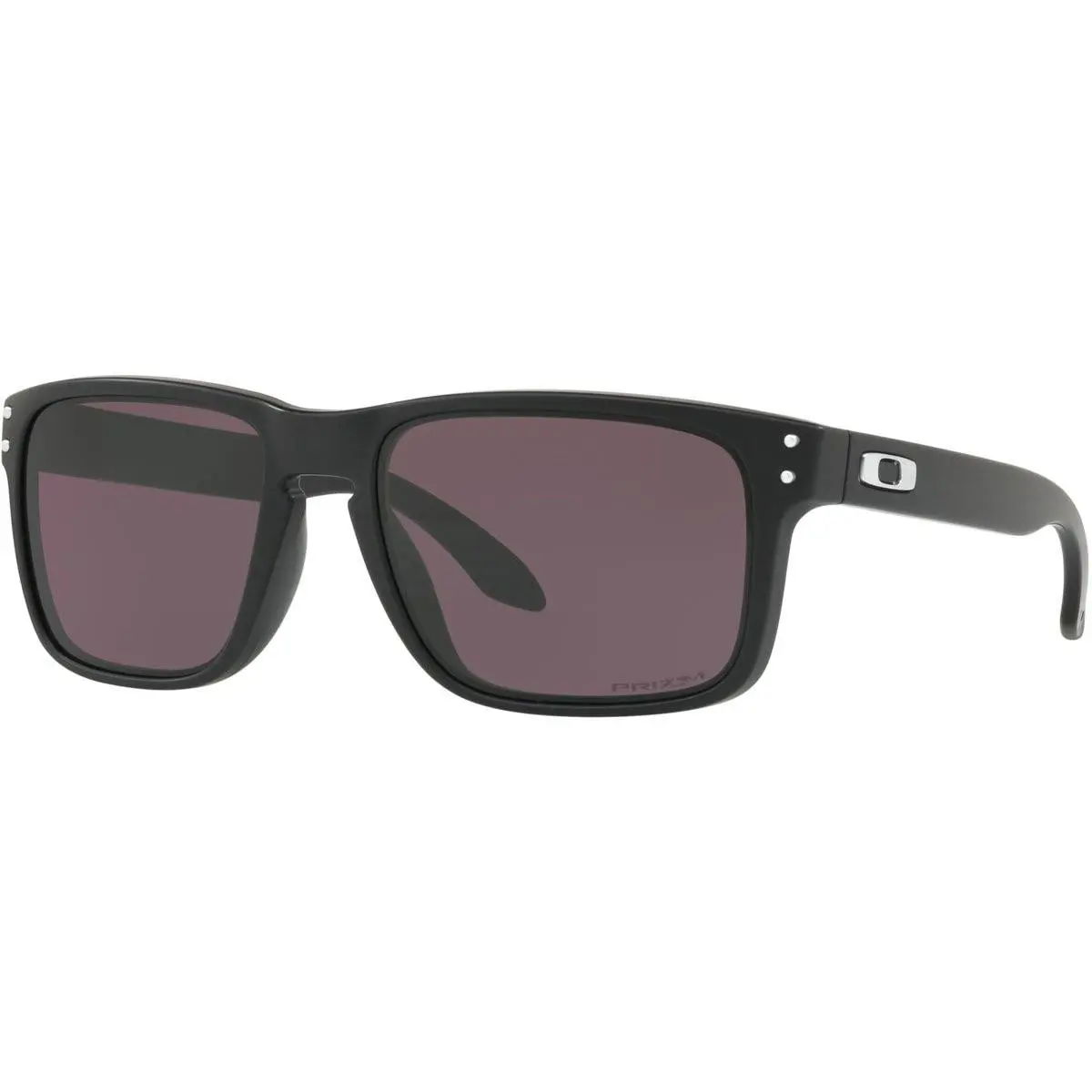 Oakley Mens Holbrook Sunglasses - Matte Black w / Prizm Grey - Matte Black on Silver/Prizm Grey, lens__map: Grey