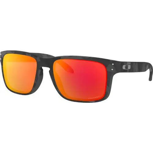 Oakley Mens Holbrook Sunglasses - Black Camo / Prizm Ruby - Matte Black Camo/Prizm Ruby, lens__map: Orange