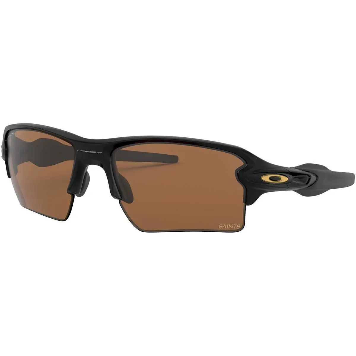 Oakley Mens Flak 2.0 Xl Sunglasses - Orleans Saints - Matte Black/Prizm Tungsten, lens__map: Black