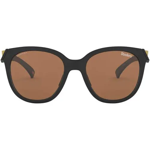 Oakley Low Key Polarized Sunglasses - Pittsburgh Steelers - Matte Black/Prizm Tungsten