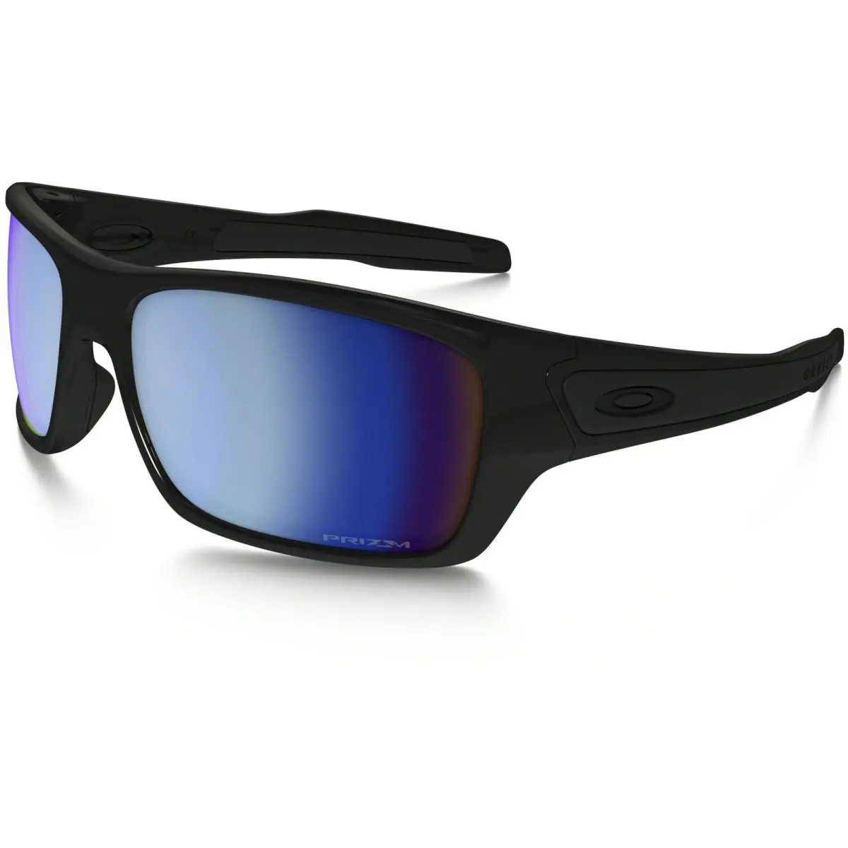 Oakley Mens Turbine Sunglasses - Polished Black w / Prizm Deep H20 Polarized - Polished Black/Prizm Deep Water Polarized, lens__map: Blue