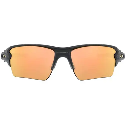 Oakley Mens Team Usa Flak Jacket 2.0 XL Sunglasses - Matte Black / Prizm Rose - Matte Black/Prizm Rose Gold Polarized, lens__map: Multicolor