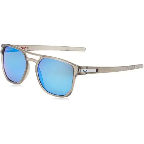 Oakley 0Oo9436 Latch Beta Square Sunglasses - Matte Grey Ink / Prizm Sapphire - Matte Black/Prizm Black Polarized, lens__map: Grey