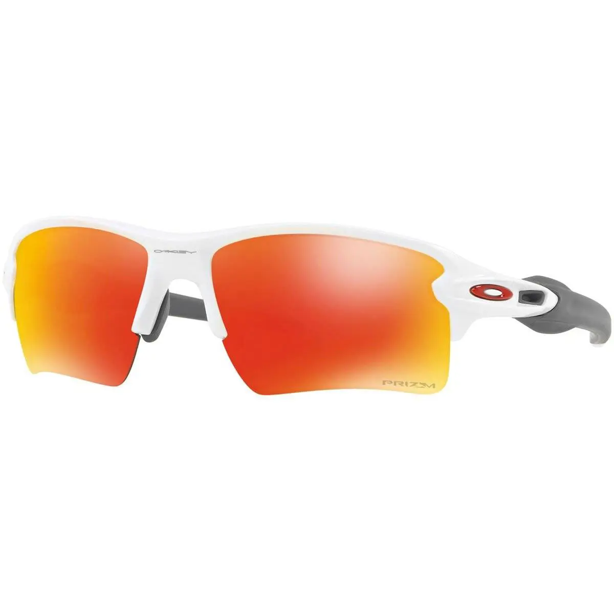 Oakley Mens Flak 2.0 Xl Sunglasses - Pol White w / Prizm Ruby - Polished White/Prizm Ruby, lens__map: Orange