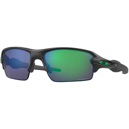 Oakley 0Oo9271 Flak 2.0 A Rectangle Sunglasses - Matte Black / Prizm Jade - Matte Black/Prizm Jade Polarized, lens__map: Green