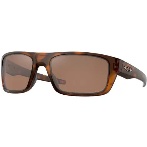 Oakley 0Oo9367 Drop Point Rectangle Sunglasses - Matte Tortoise / Prizm Tungsten - Matte Tortoise/Prizm Tungsten Polarized, lens__map: Brown