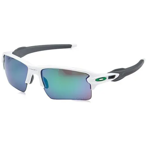 Oakley Mens Flak 2.0 Xl Sunglasses - Pol White w / Prizm Jade - Polished White/Prizm Jade, lens__map: Green
