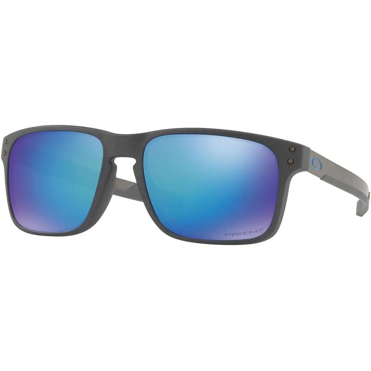 Oakley Mens Holbrook Sunglasses - Mix Steel w / Prizm Sapph Pol - Steel/Prizm Sapphire Iridium Polarized, lens__map: Blue