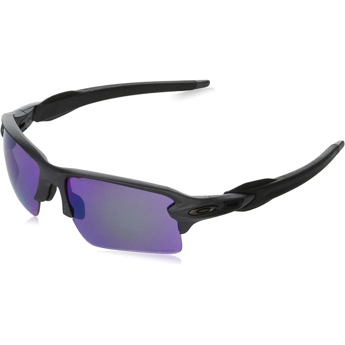Oakley Mens Team Usa Flak Jacket 2.0 XL Sunglasses - Steel / Prizm Red Jade - Steel/Prizm Road Jade, lens__map: Green