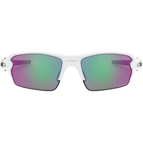 Oakley 0Oo9271 Flak 2.0 A Rectangle Sunglasses - Polished White / Prizm Golf - Polished Black/Prizm Golf, lens__map: Green