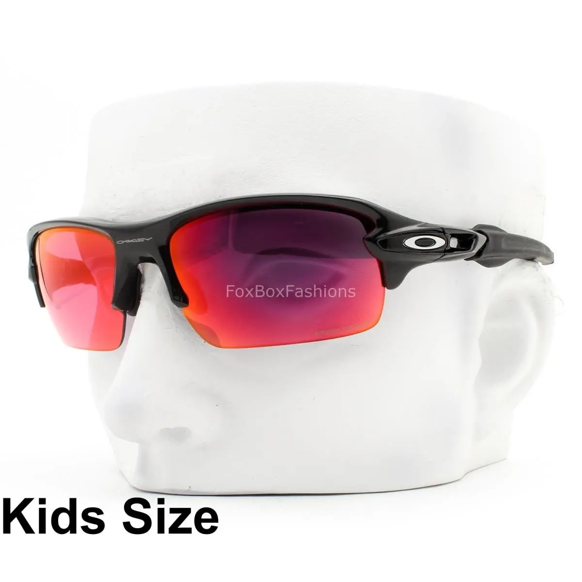 Oakley Youth Fit Sunglasses Flak XS OJ9005-1259 Shiny Black Prizm Field Kid Size