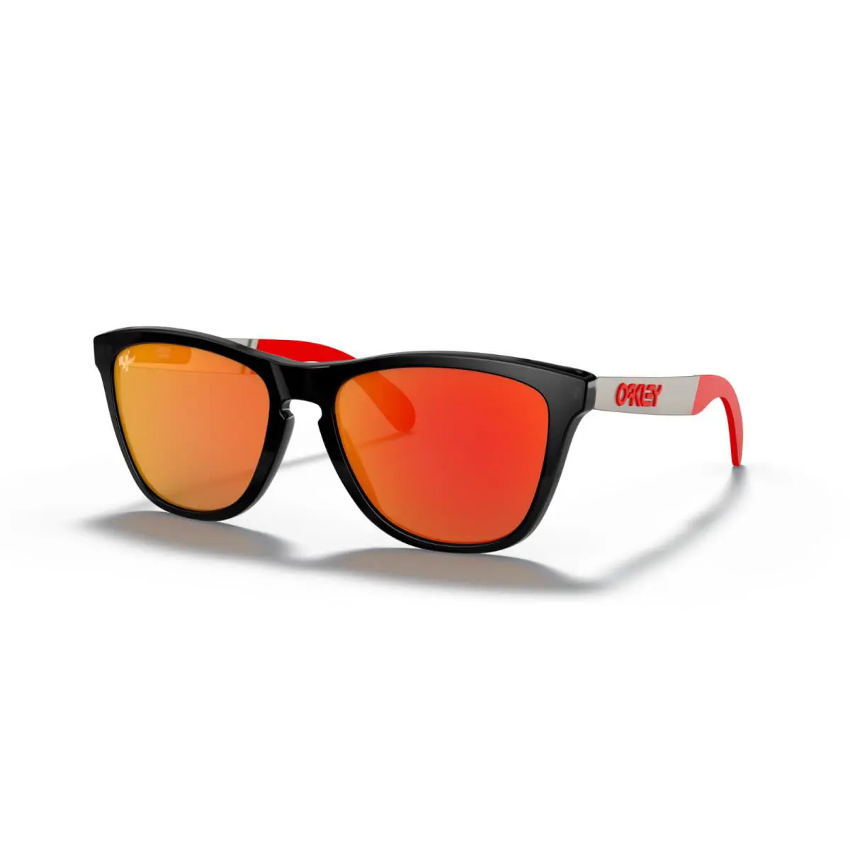 Oakley Frogskins Mix Motogp Collection Matte Black Ink Prizm Ruby Lens OO9428-09 - Frame: Black Ink, Lens: Red