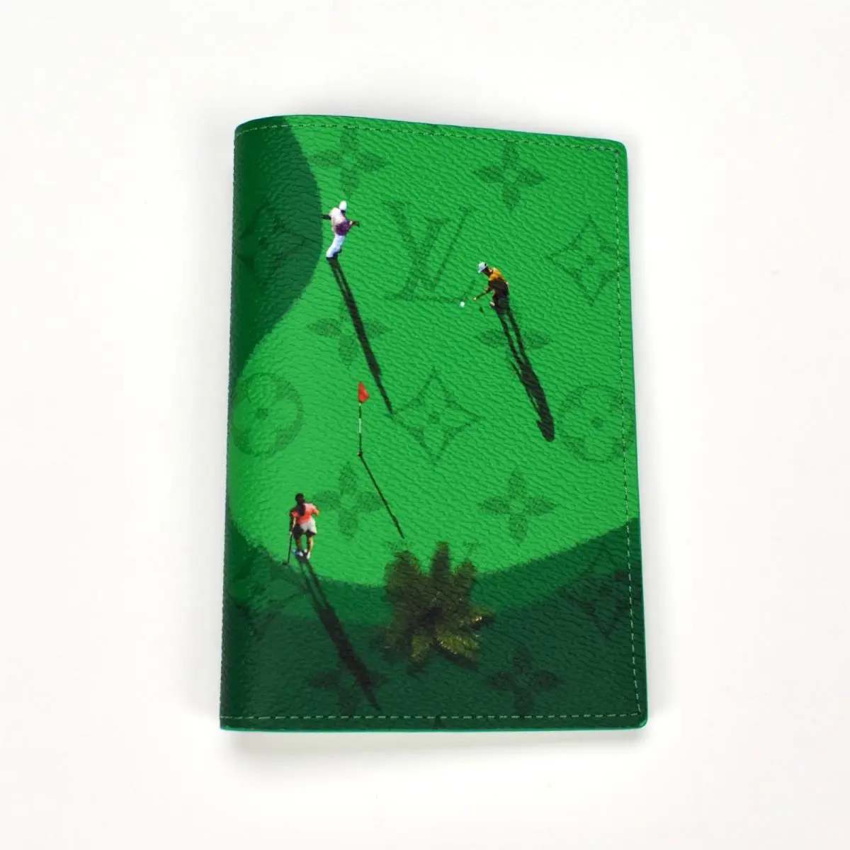 Louis Vuitton Golf Monogram Passport Holder Wallet Green Men`s