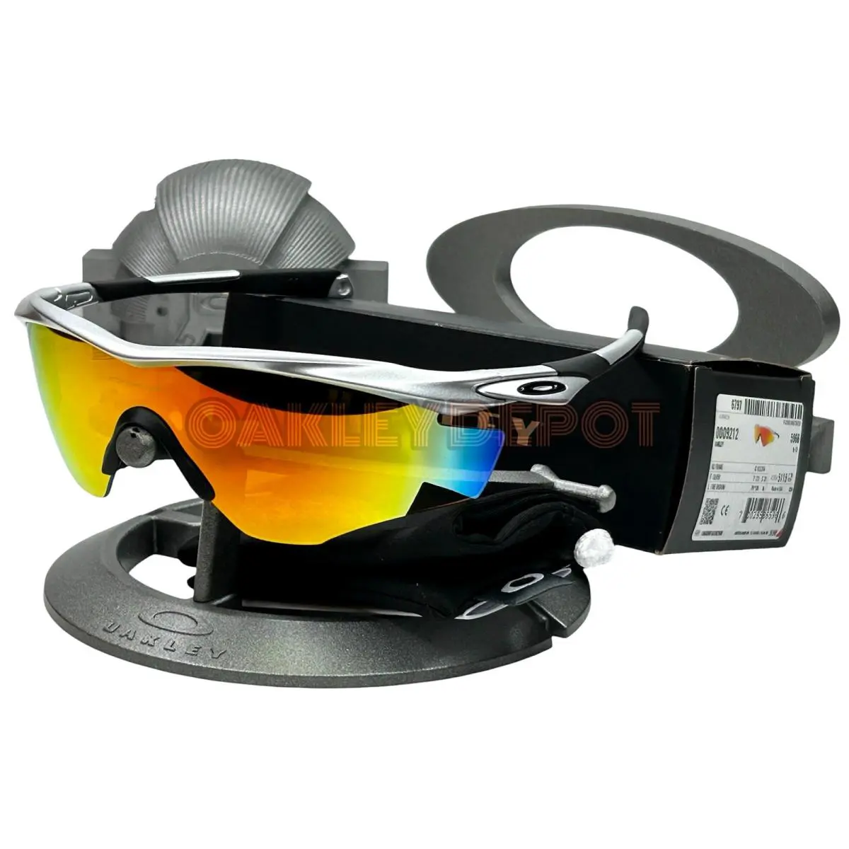 Oakley M2 Frame 009212 Silver/fire Iridium Sunglasses 228 - Frame: Silver, Lens: FIRE