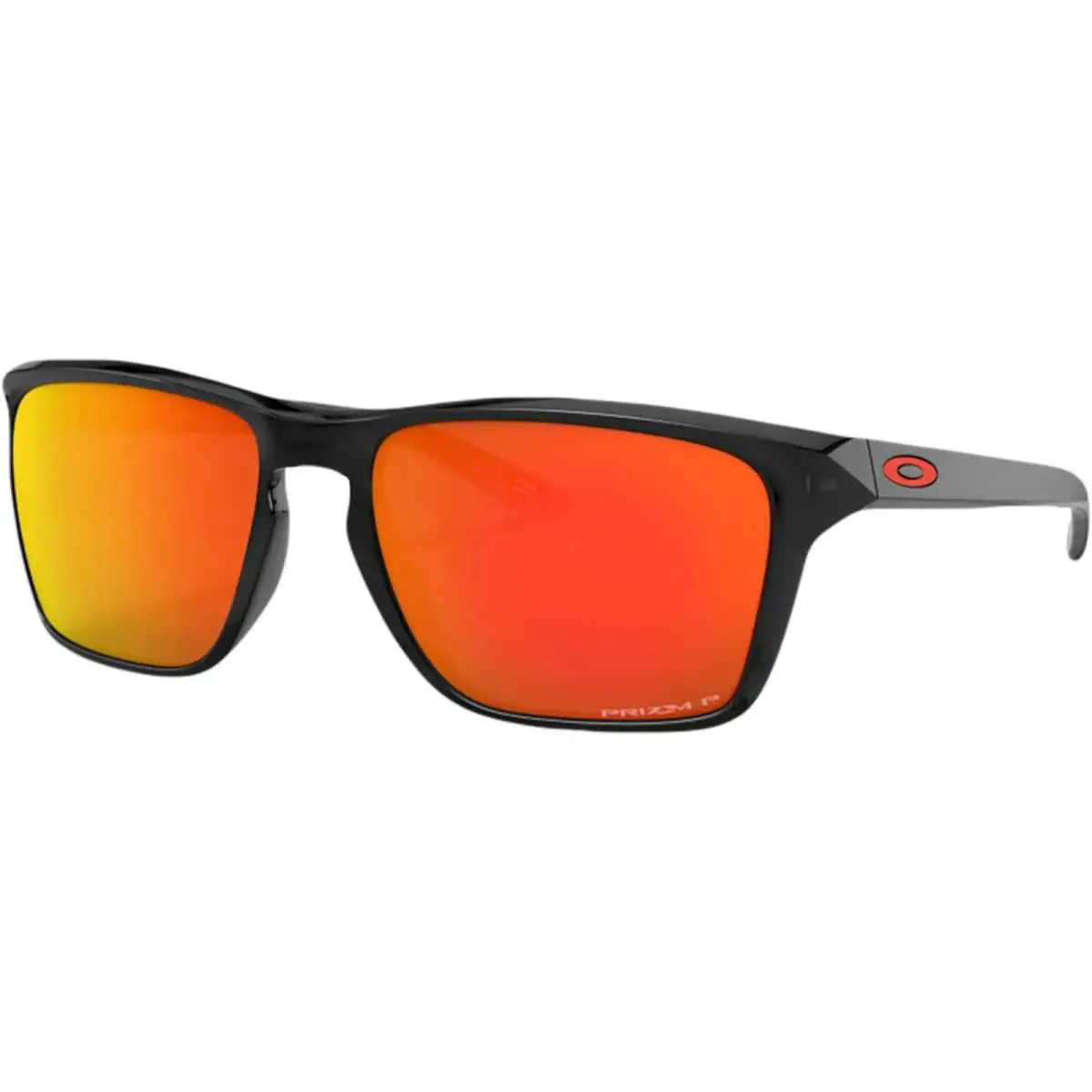 Oakley Men`s Sylas Prizm Polarized Black Ink/prizm Ruby One Size Sunglasses - Black Ink/Prizm Ruby, Frame: Black, Lens: Orange