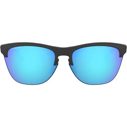 Oakley Men`s OO9374 Frogskins Lite Square Sunglasses Black Teal Fade Silver - Frame: Splatterfade, Lens: Black
