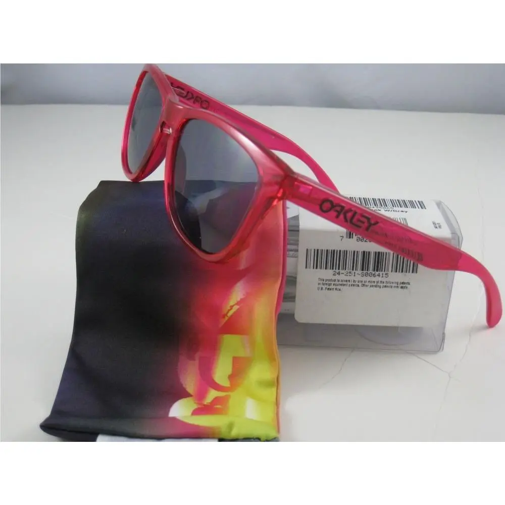 Frogskins Limited Edition Acid Pink W/grey Clear Box 24-251 by Oakley