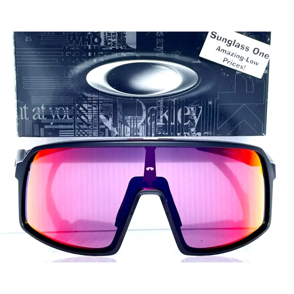 Oakley Sutro S Matte Black Wrap Prizm Road Red Lens Sunglass 9462-04