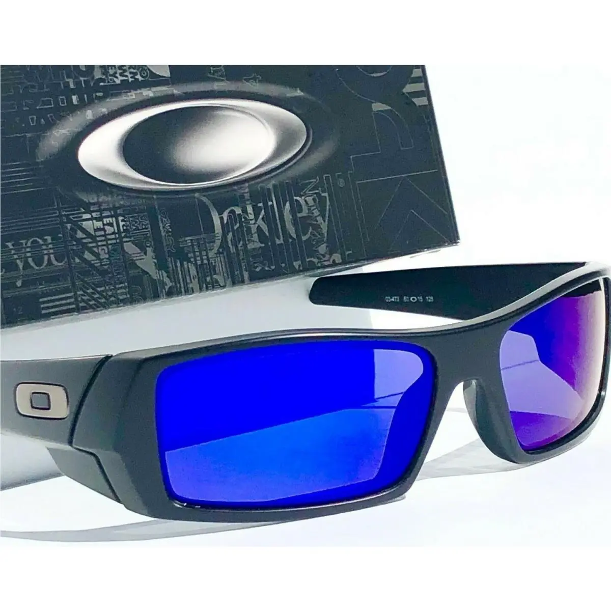Oakley Gascan Matte Black w Polarized Galaxy Blue Sunglass 9014