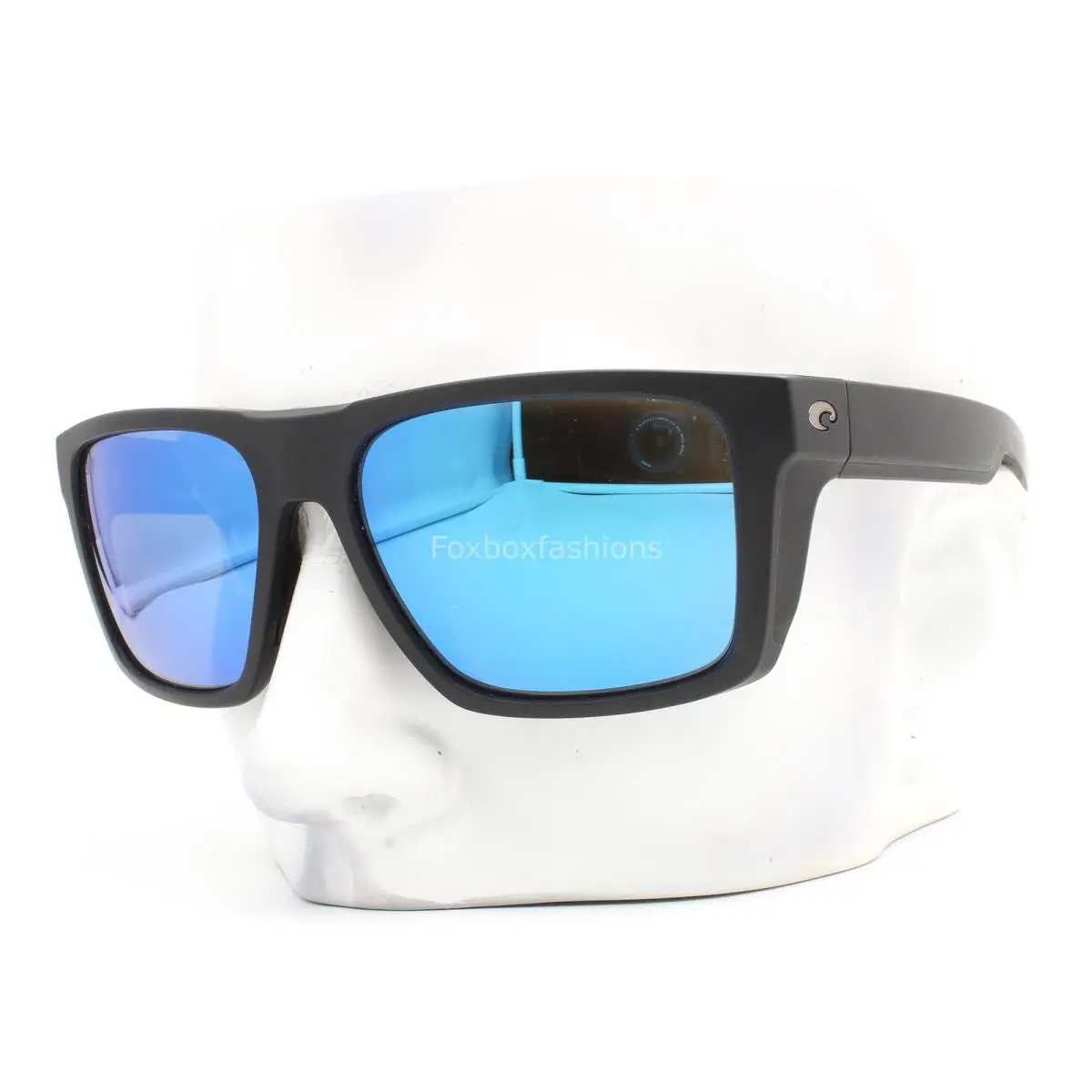 Costa Del Mar Lido Sunglasses Matte Black Blue Polarized Glass 580G with Case