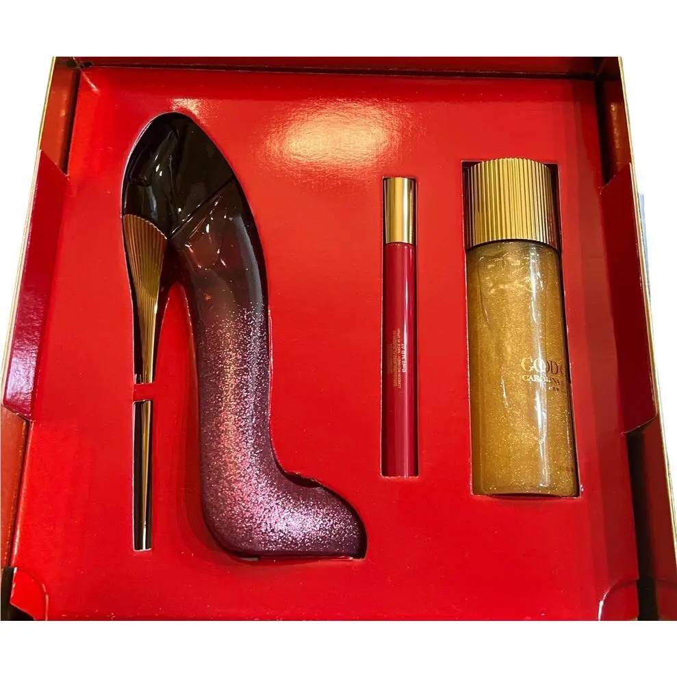 Girl Carolina Herrera Glam 3pc Eau de Parfum 2.7Oz Body Oil Travel