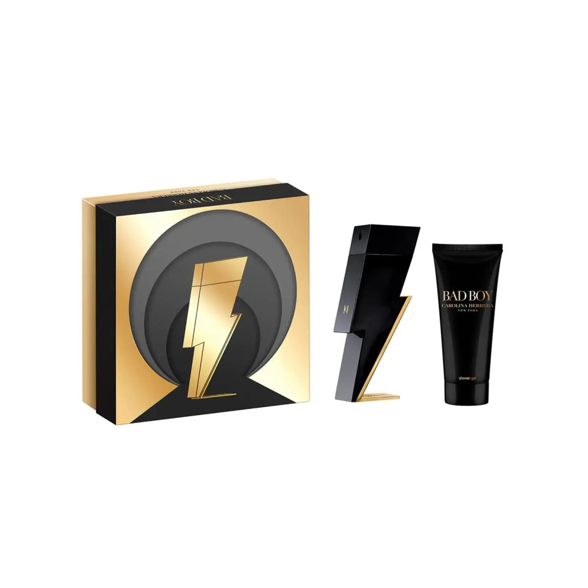 Carolina Herrera Bad Boy 2pc Set 3.4oz Edt Shower Gel Gift Box