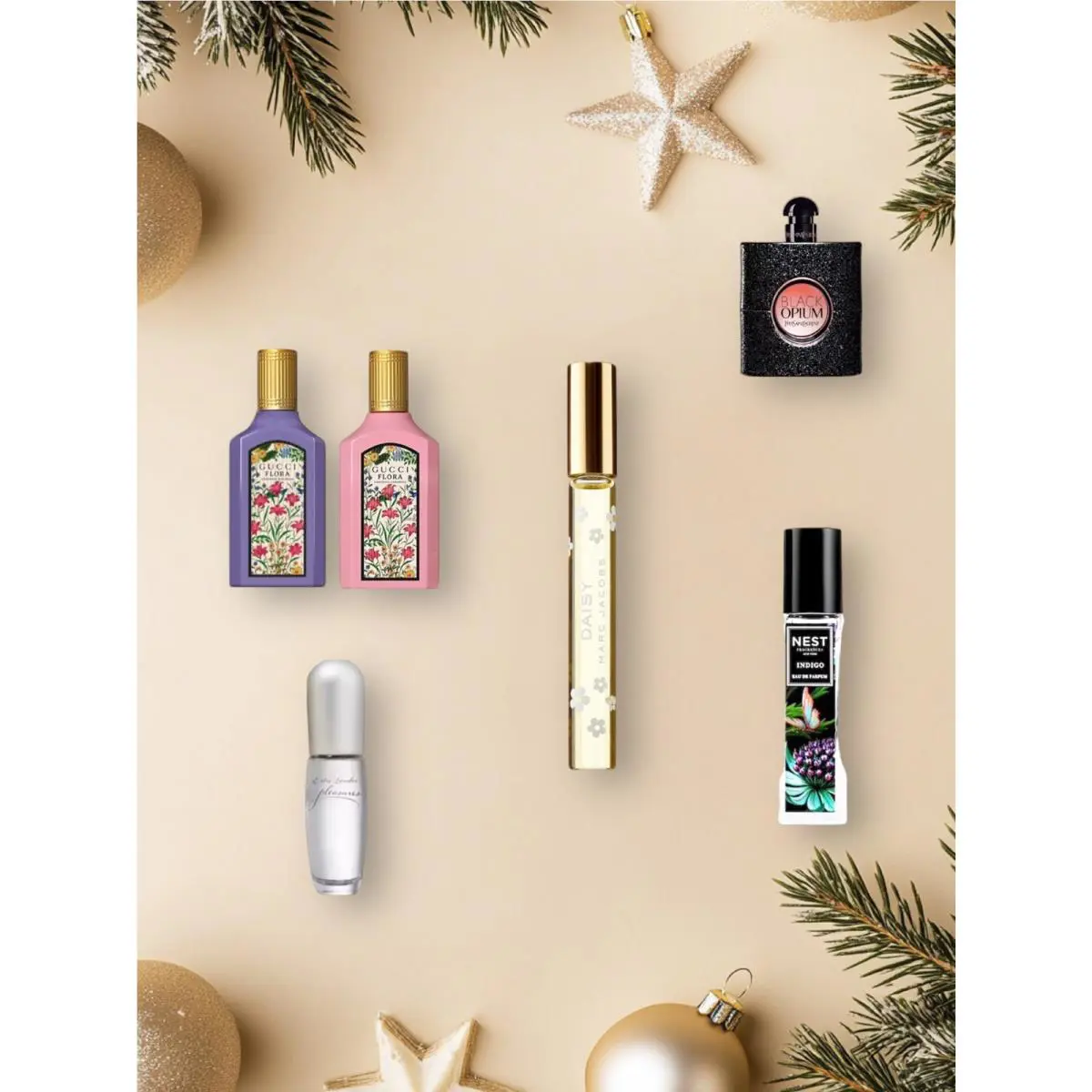 Carolina Herrera 6 Luxury High End Mini Perfume Set Gucci Daisy Black Opium Nest Pleasures Gift